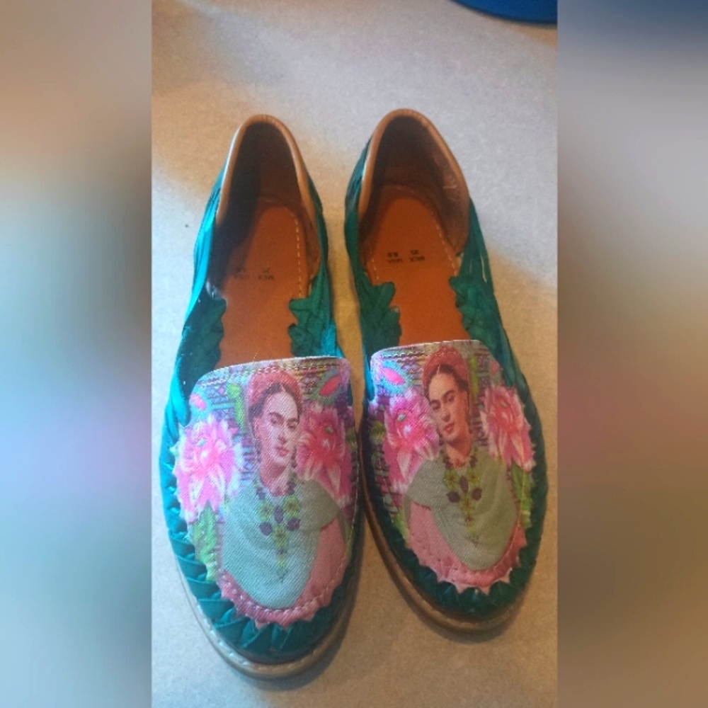 Frida Kahlo  leather Mexican sandals